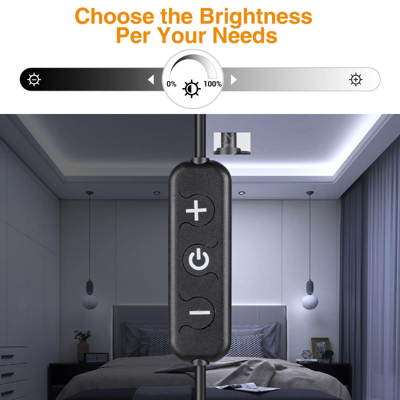 CT CAPETRONIX شريط إضاءة LED أبيض CT CAPETRONIX، 16.4 قدم، شريط إضاءة LED بجهد 24 فولت أبيض، 6000K-6500K ضوء نهاري فائق السطوع لشريط LED للغرفة، المطبخ، الخزانة، الخزانة، المرآة، الداخلية (يتضمن جهاز تحكم في السطوع)  - Image 4